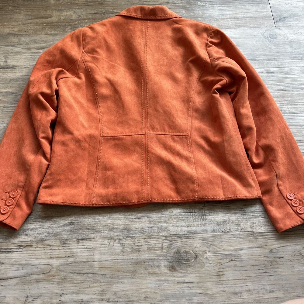 Halloween Fall Jacket Medium Button Up Orange Vintage NWT - Picture 3 of 13